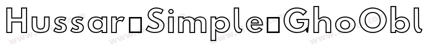 Hussar Simple GhoObl字体转换